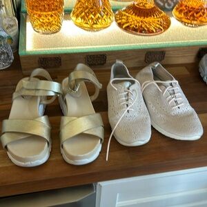 Women 2 pairs Cole Haan zero gravity shoes size 7 sneakers and sandals